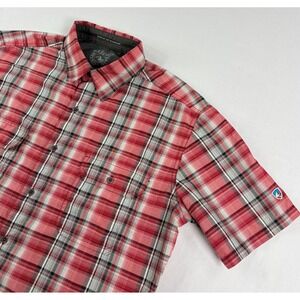 Kuhl Shirt Mens Large Red Plaid Response Button Up Eluxur Outdoor Camp